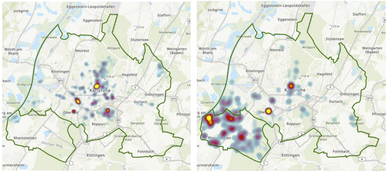 HotSpots of Cultural Ecosystem Services in Karlsruhe and Rheinstetten