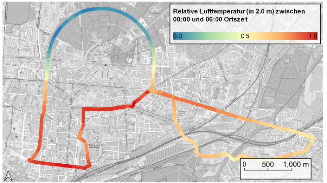 Lufttemperatur Karlsruhe (0-6 Uhr)